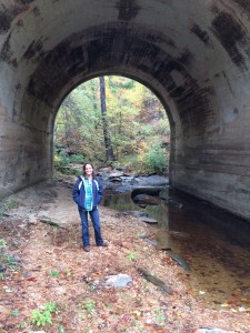 My wife, Kelly, on our hike in the Talladega National Forest